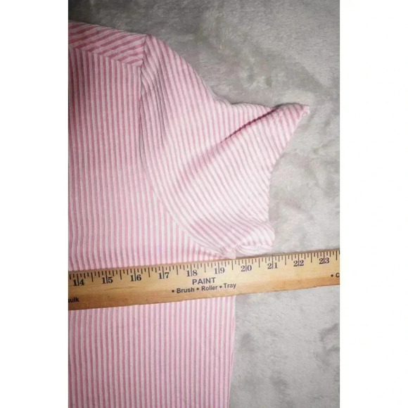 Isaac Mizrahi Women's Short Sleeve Casual T-Shirt Dress Size SP Pink Stripe - Picture 10 of 12